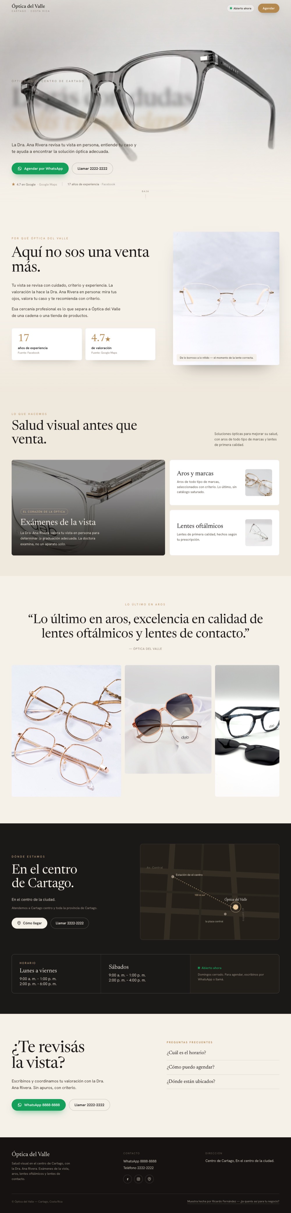 Sitio de ejemplo, categoría: Óptica